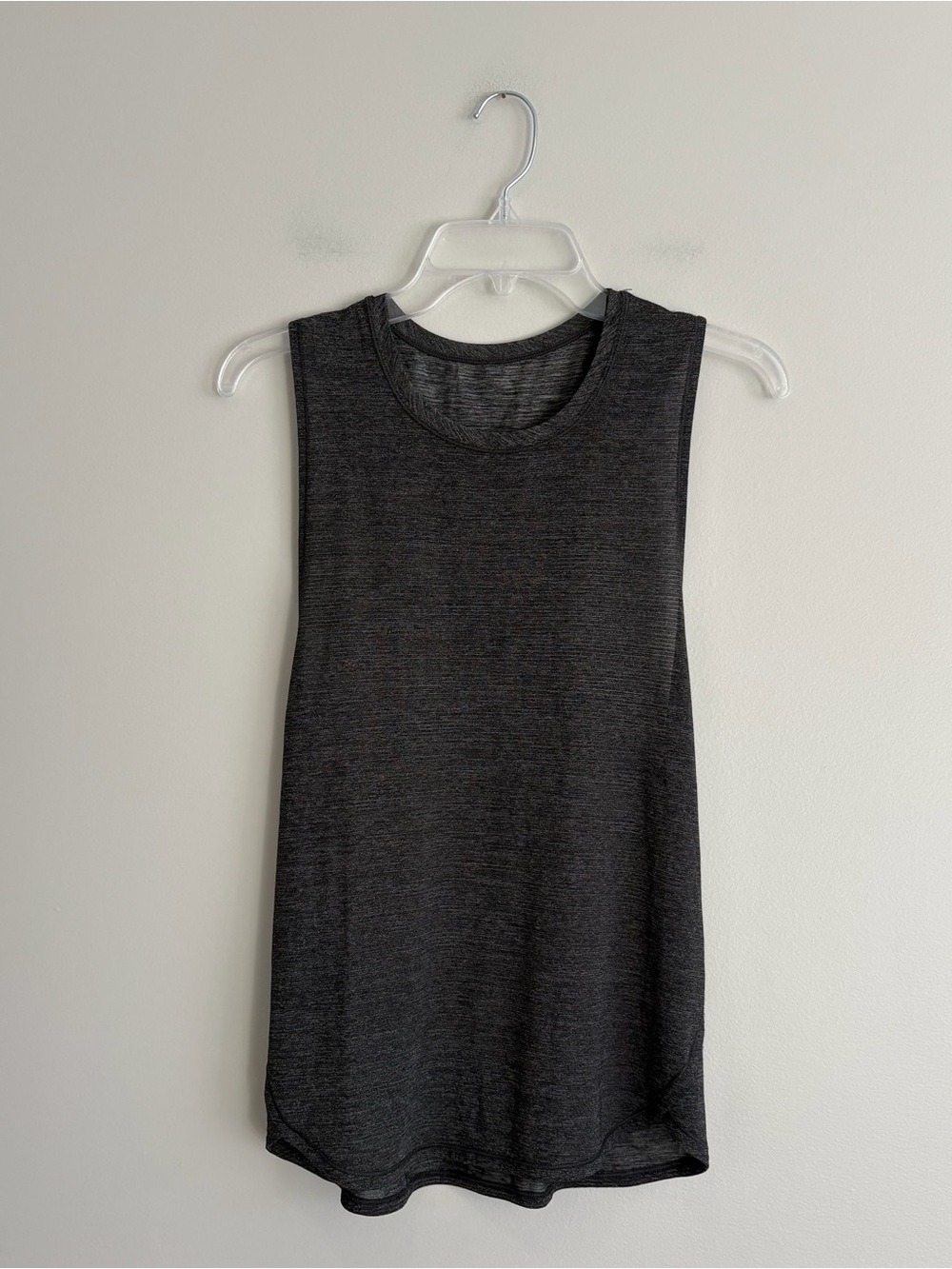 lululemon athletica Dark Charcoal Light Weight Crewneck Tank with Rouched Back